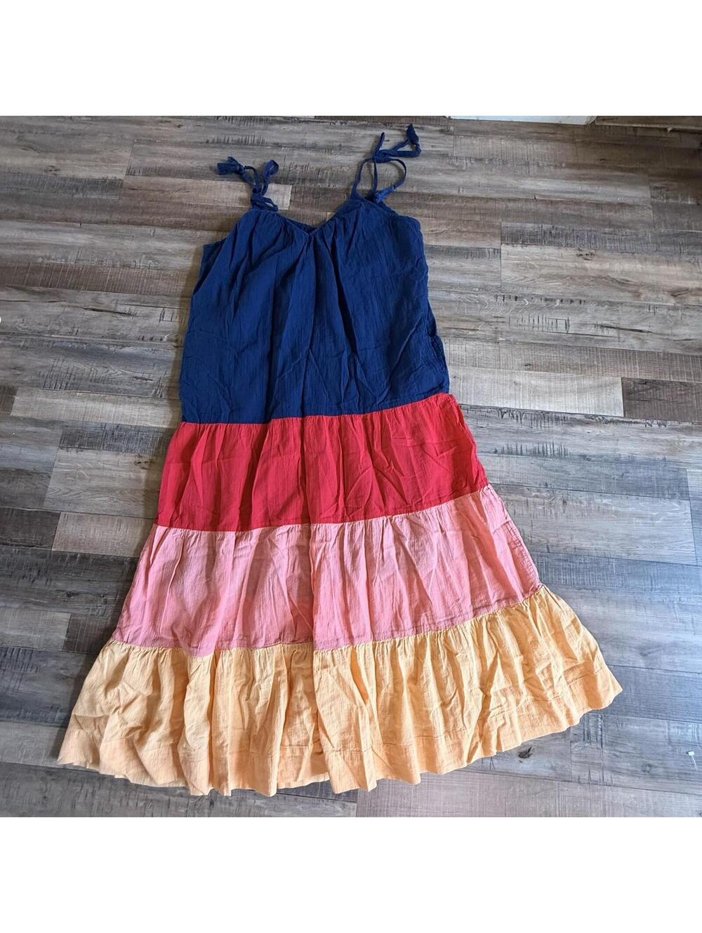 Old Navy Womens Sleeveless‎ summer Colorblock All Day Maxi Dress Size M